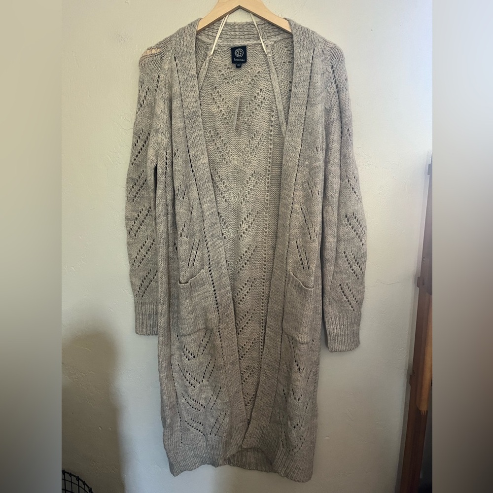 NWT Bobeau Chunky Knit Cozy Cardigan Duster Oatmeal Sz small